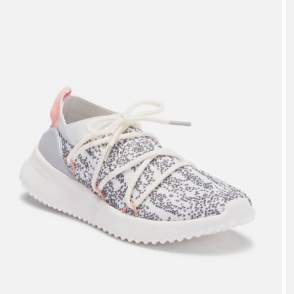 Adidas Ultimamotion Cloudfoam Sock Lace-up Sneaker Athletic Walking Gray Pink - Picture 1 of 16